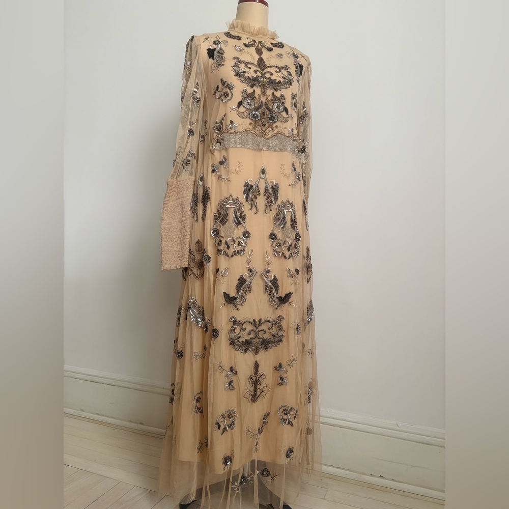 Zara Beaded Embroidered maxi dress